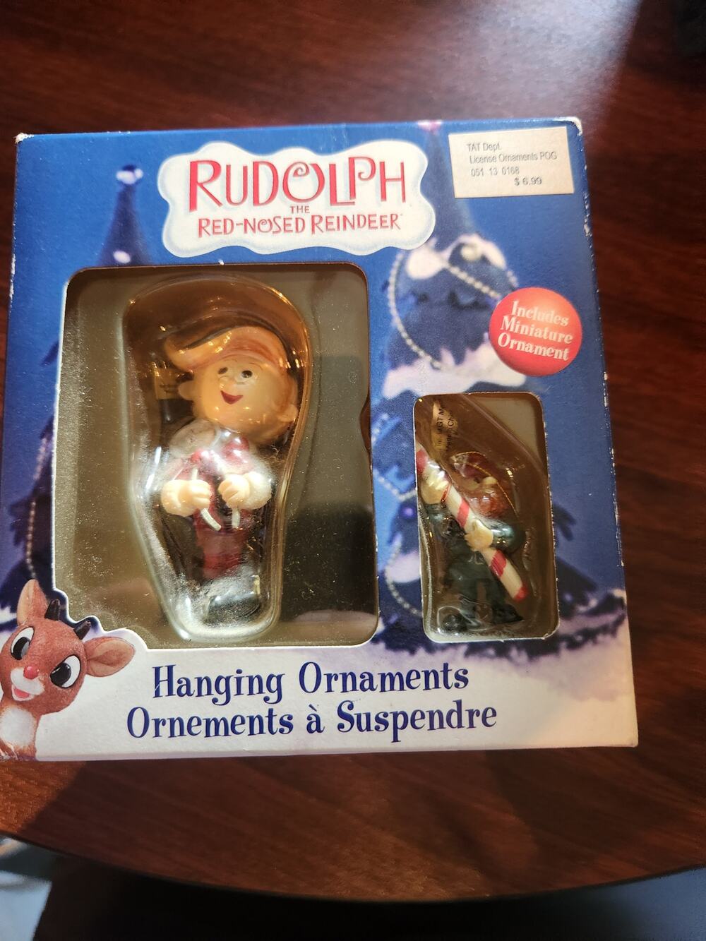Enesco Rudolph the Red-Nosed Reindeer Hermey Elf Hanging Ornament Set Boxed